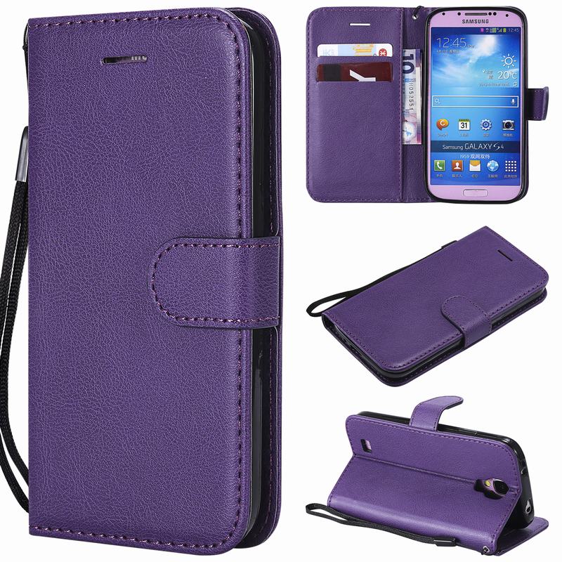 Für Coque Samsung Galaxy S4 Fall Brieftasche Flip Abdeckung Samsung S4 Telefon Fall Für Hoesje Samsung Galaxy S4 Leder Fall: Purpurrot