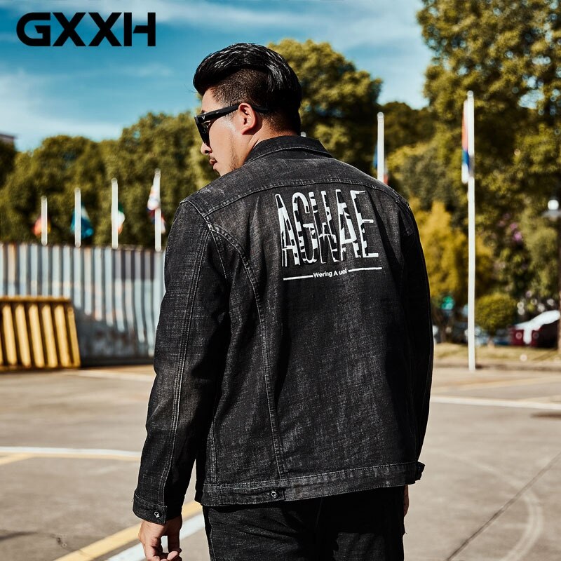 Herbst Frühling 2022 Plus Größe 8XL 6XL 5XL 4XL 3XL MAX BRUST 151CM Denim Jacke Männer dowm kragen lässig Männlichen Balck oben