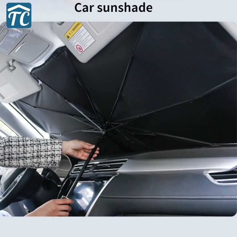 Foldable Car Windshield Sun Shade Umbrella Car UV Cover Sunshade Heat Insulation Front Window Interior Protection All Car Models