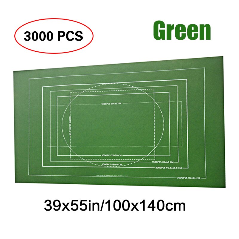 Puzzels Mat Puzzel Opslag Roll Mat 26X46 Inch Voelde Puzzel Deken 1000-6000 Grote Puzzels Board voor Volwassenen Kids: Green 2