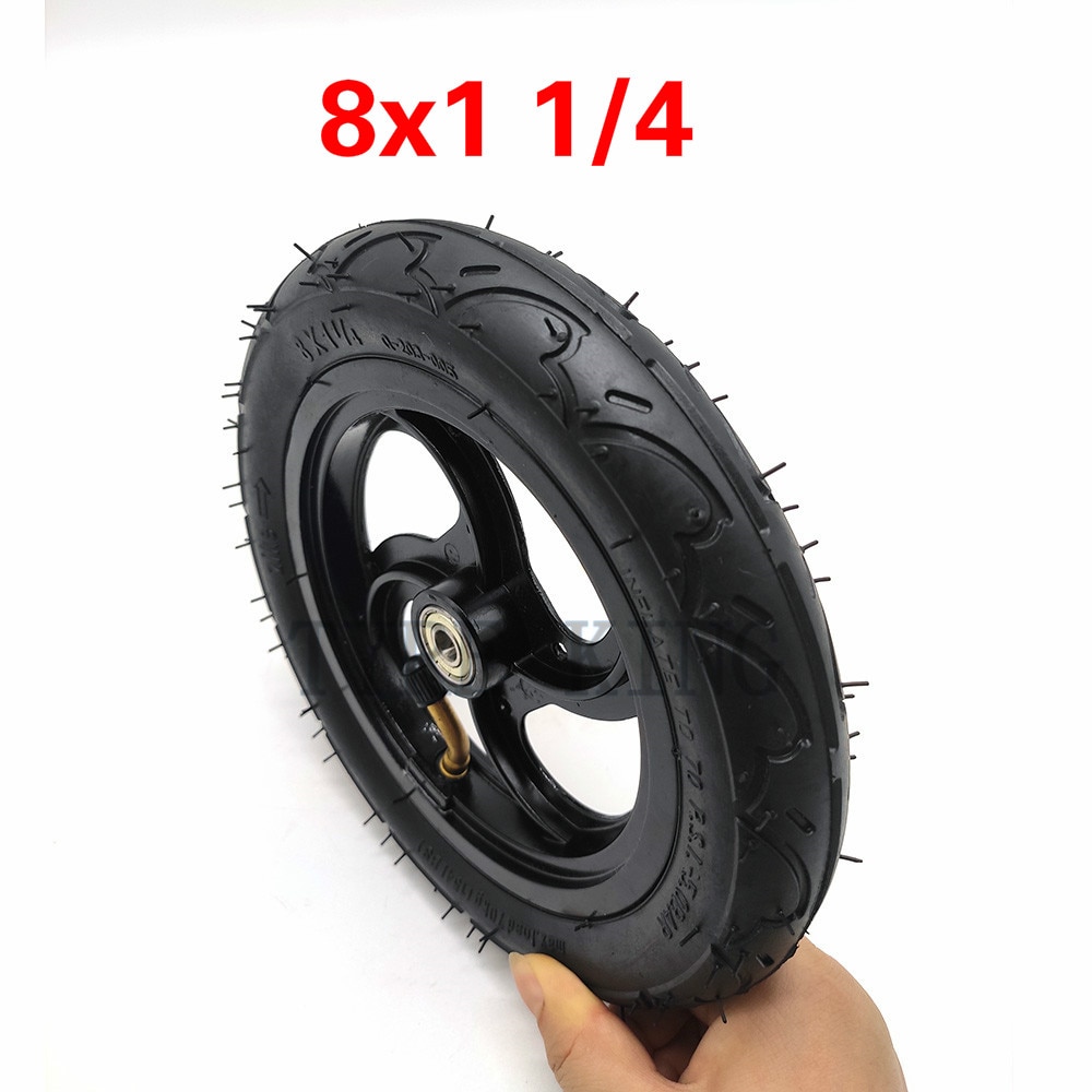 8X1 1/4 Scooter Tire & Inner Tube with Alloy Hub 8 Inch 8*1.25 Tyre for Bike Electric / Gas Scooter Parts