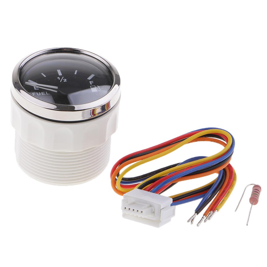 2 "52mm Universal Boat Marine Car Fuel Level Gauge E-1/2-f Stainless Steel