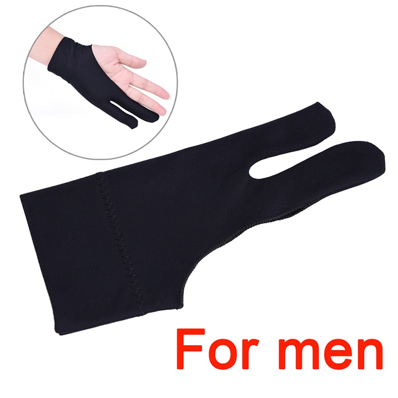 Schwarz Zeichnung Handschuh Für Künstler Alle Grafiken Zeichnung Tablet 2 Finger Anti-fouling Sowohl Für Rechts Und Links Hand