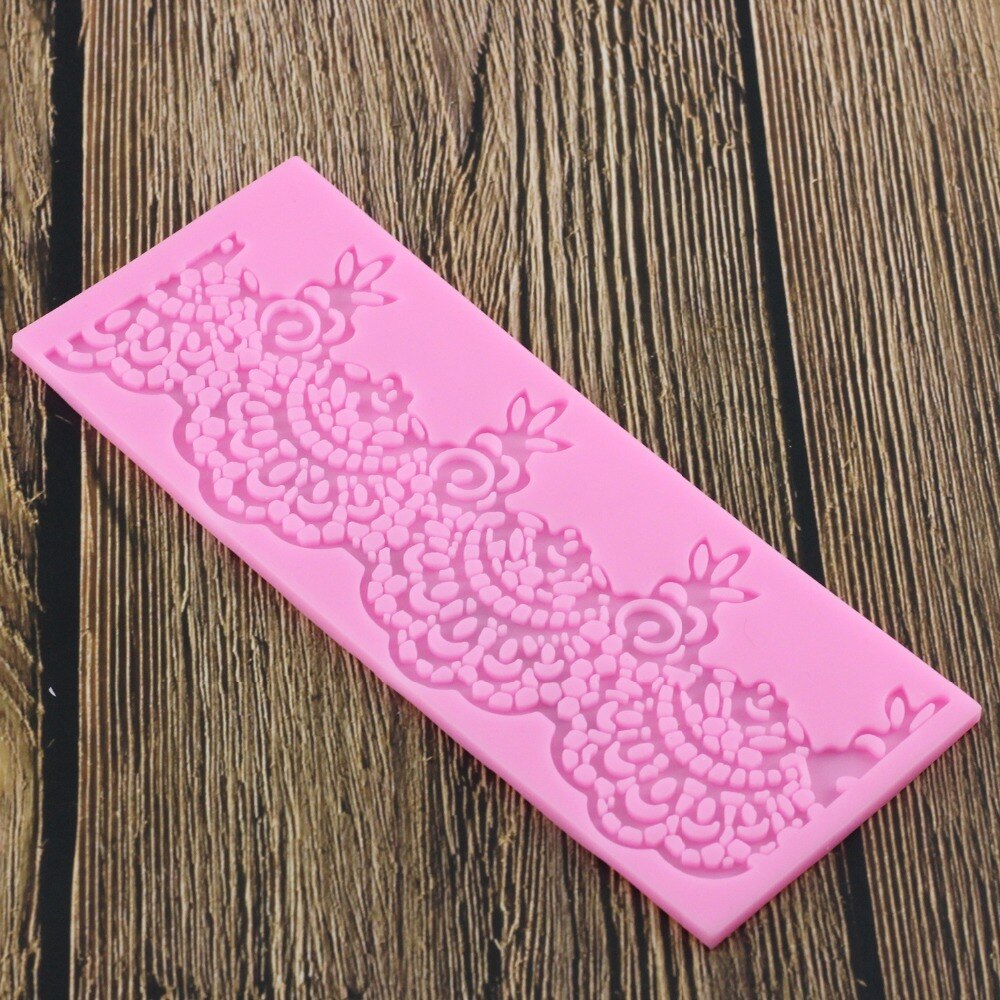 Bloemenkantmat diy siliconen mal voor taartdecoratie gereedschap bakvorm siliconen mat fondant taart