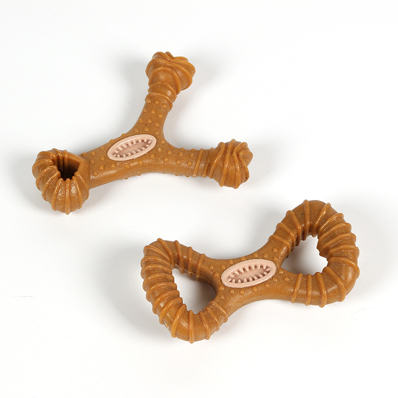 22 cm langlebiges und interaktives Hundespielzeug aus Holz für sterben Zahnreinigung, Kaustab für große Rassen, unzerstörbar, robustes, langlebiges Hundespielzeug