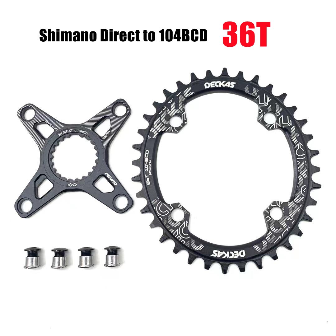 Deckas Chainring Oval for Shimano Direct Mount Spider adapter 12 speed M6100 M7100 M8100 M9100 M8120 MT900 XTR SLX Bicycle crank: oval 36T combo
