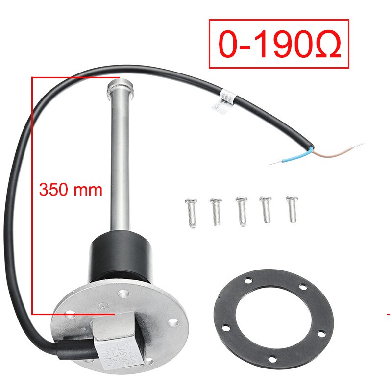 Oil Liquid Tank Fuel Water Level Sensor Boat Fuel Sending Unit Marine Truck Car RV Gauge Sensor 0-190ohms Stainless Steel 300mm: 350mm 0-190ohm