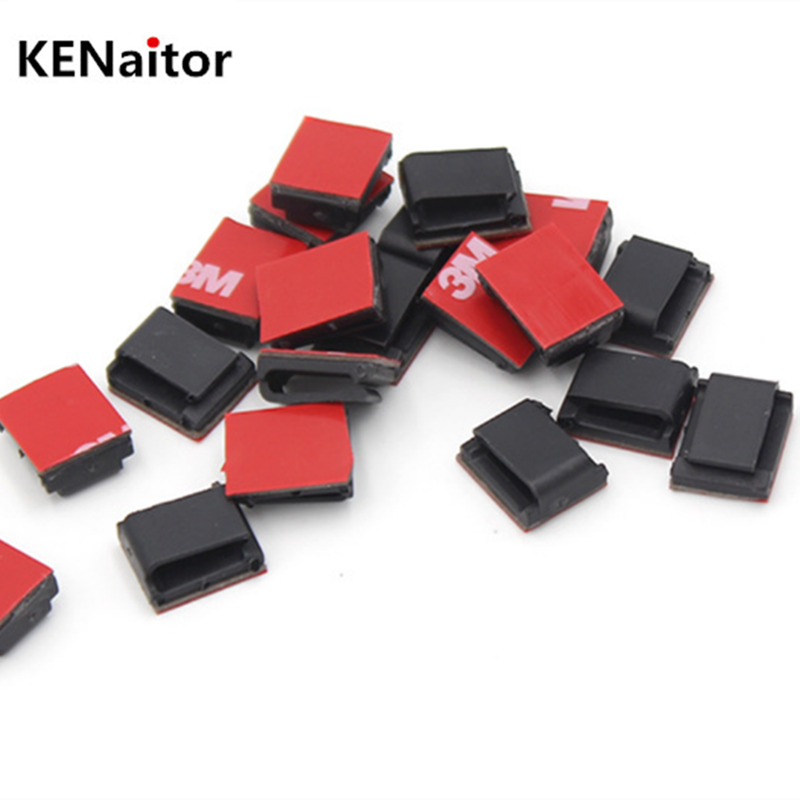 Self-adhesive Wire Bundle Holder Tie Mount Clip for10mm wide Fix LED Strip lights Connector Tie Mount Suitable