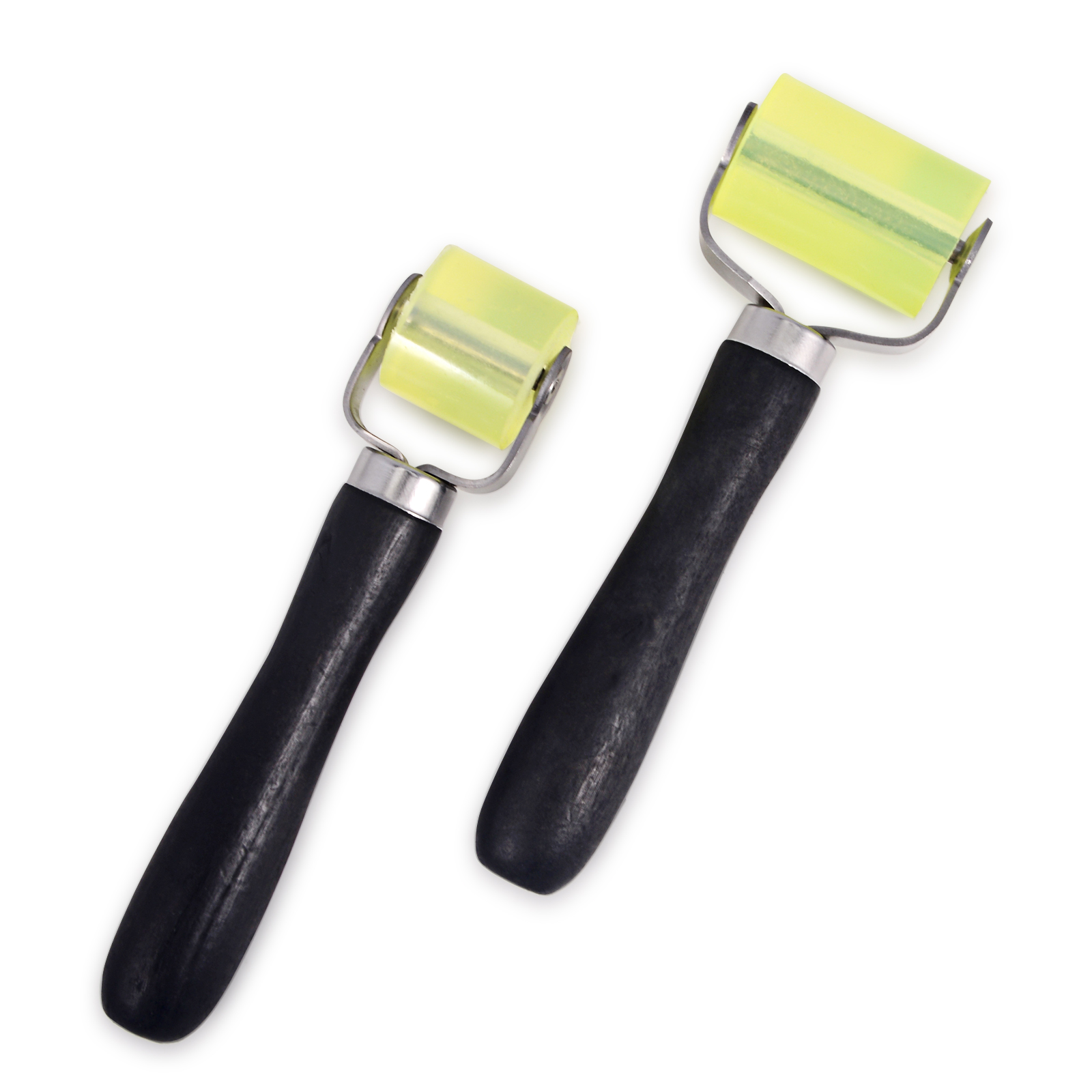 FOSHIO Car Vinyl Wrap Pressing Roller Handle Soft Rubber/Sponge Wheel Roller for Carbon Paint Films Stickers Wallpaper Crafts: Gold