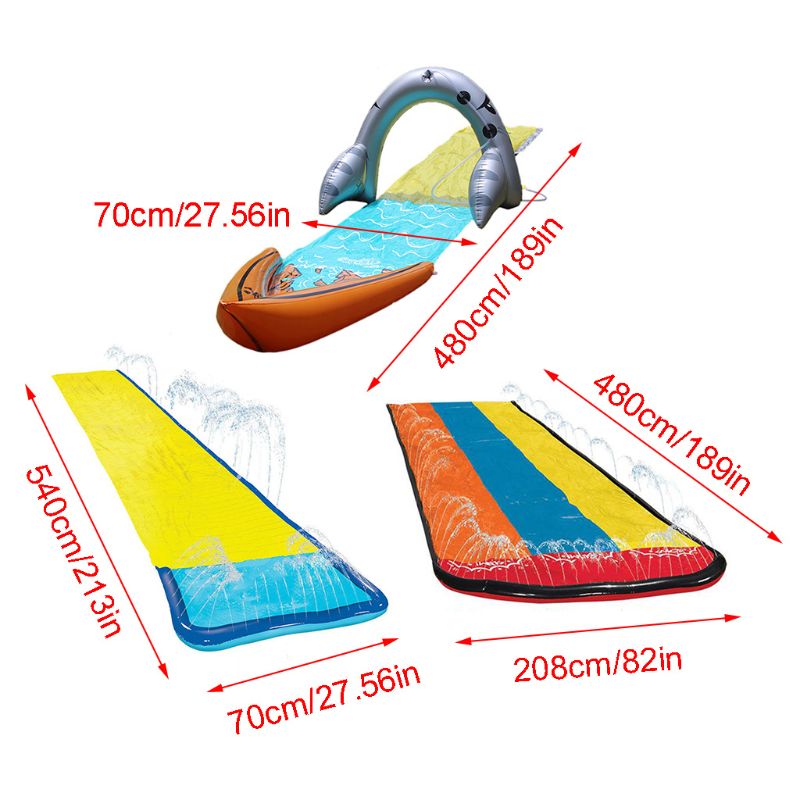 Beach Water Spray Surfboard Outdoor Summer Children Adult Waterslide Backyards Lawn Pool