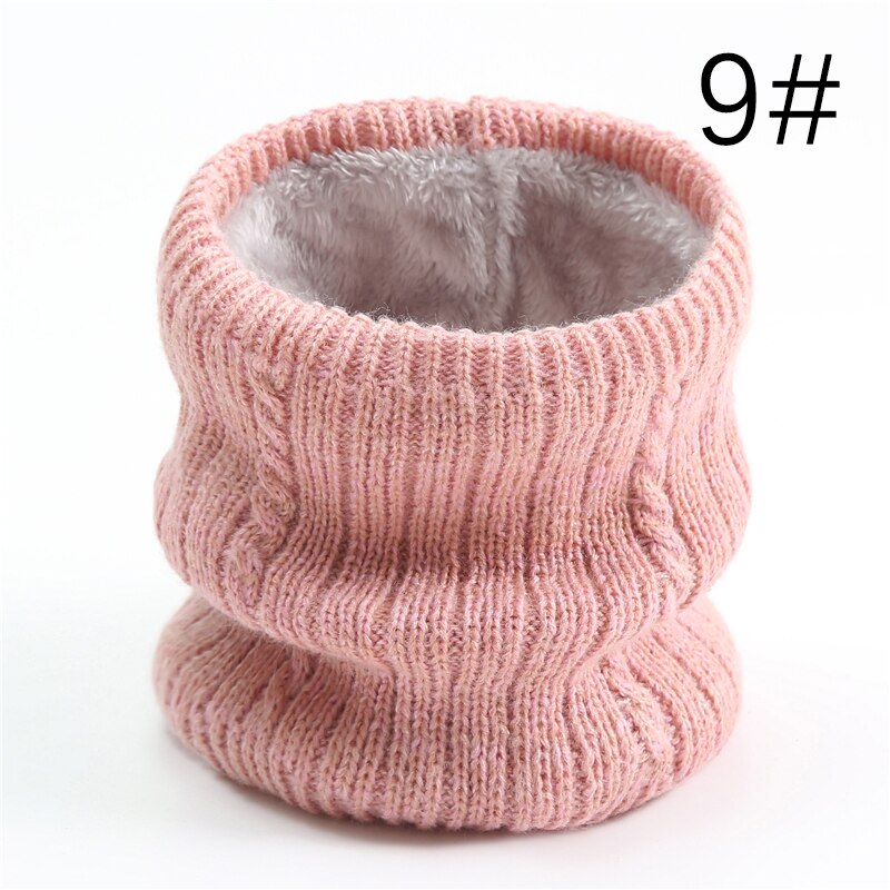 Femmes hiver anneau cou écharpe unisexe infini Snood tricoté écharpes cachemire femme fourrure solide col Bandana: WB10-9