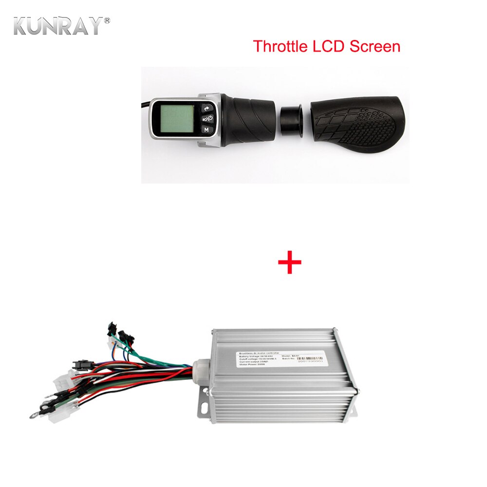 Controlador eléctrico de bicicleta de 36 V-48 V de 500 W, controlador de pantalla LCD de acelerador de dedo, controlador BLDC para Scooter eléctrico E kit de piezas de accesorios de bicicleta: 36V-48V 500W type5