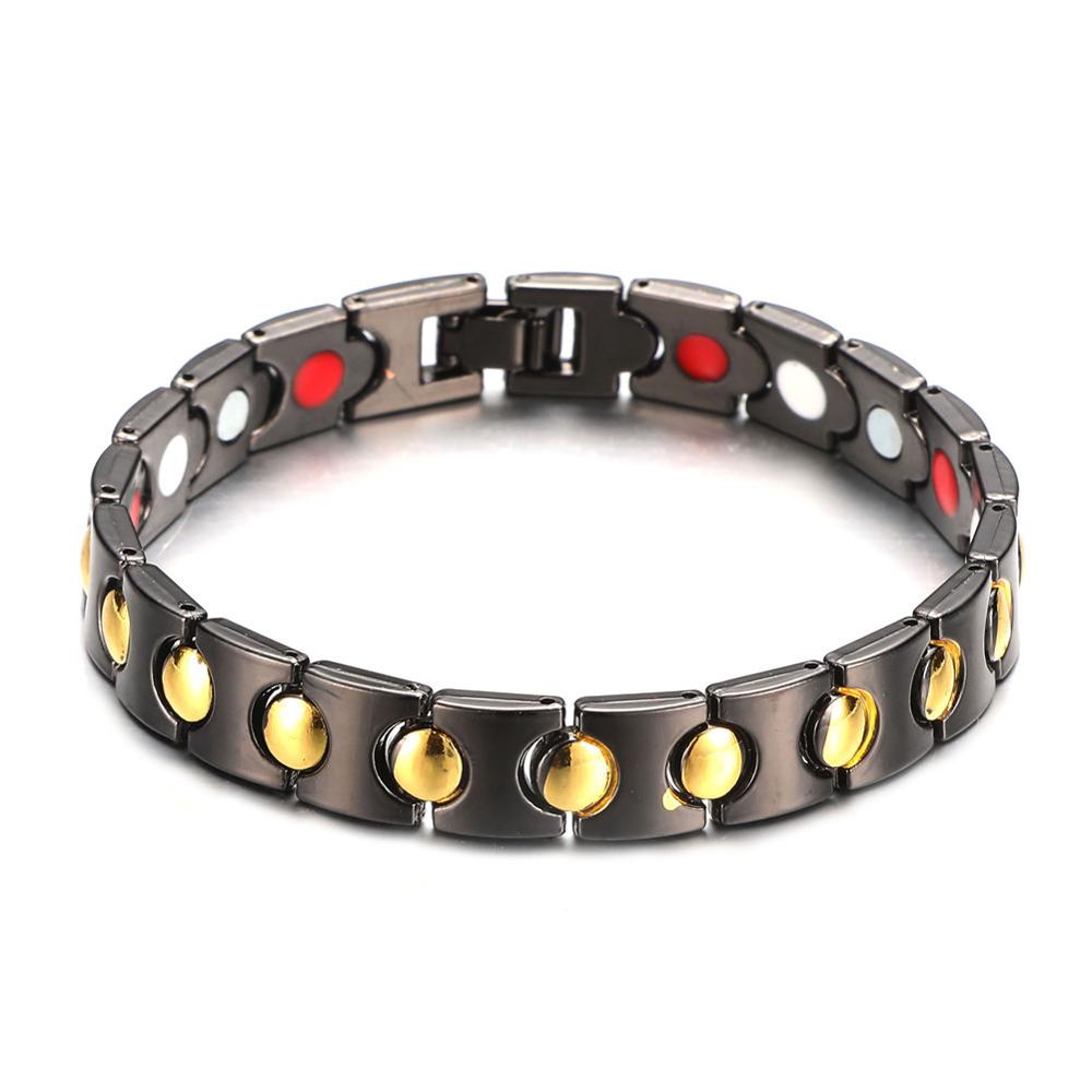 Gesundheit Pflege Germanium Magnetische Armbinde für Arthritis Karpaltunnel 316L Edelstahl Energie Therapie Armreifen Abnehmen Therapie