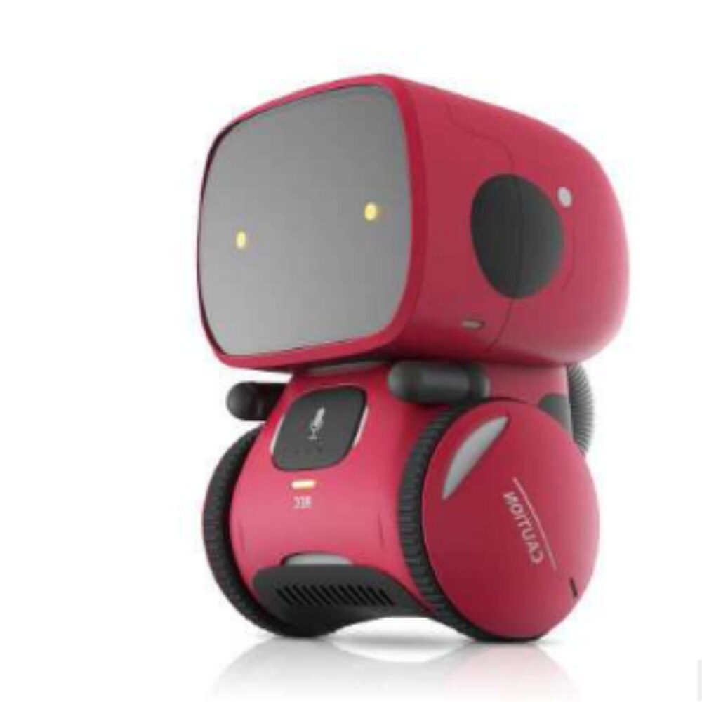 Børn smarte talende robotter, intelligent partner og lærer, med stemmestyret og berøringssensor, sang, dans, gentagelse: Rød