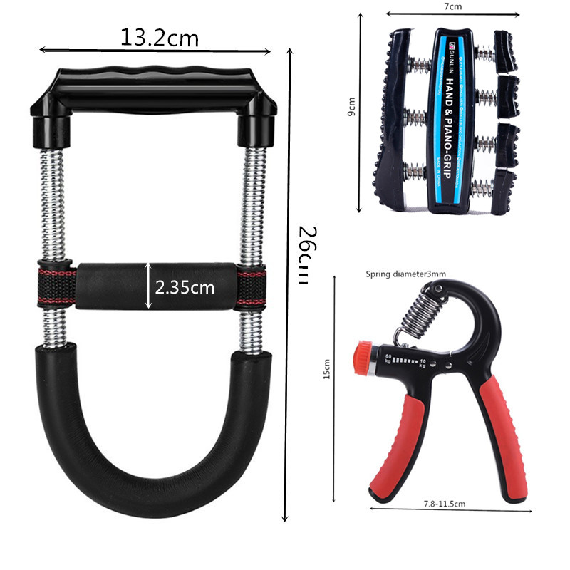 Set Van 3 Multifunctionele Hand Grip Onderarmtrainer Onderarm Grip Workout Kit Verstelbare Hand Gripper Exerciser Fitness Apparatuur