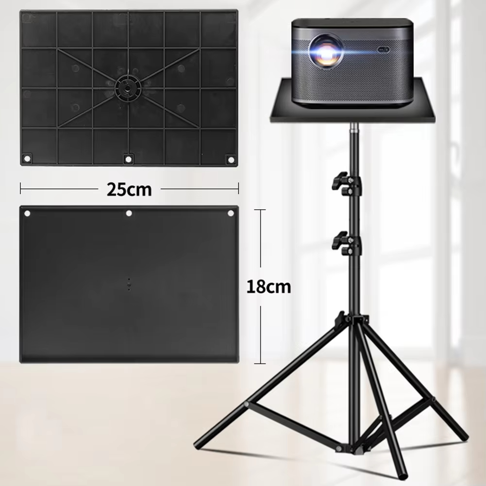 Miwayer projectorlade, statief, geluidskaart, platformstandaard, zwart plastic, 1/4 inch schroefadapter