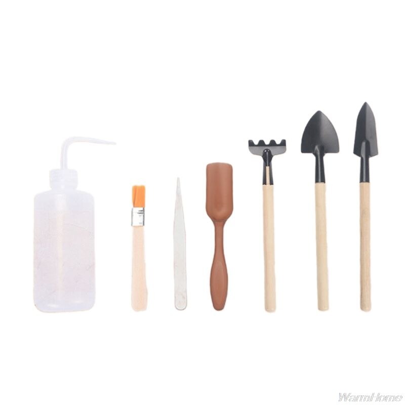 Mini Garden Tools Sets Succulent Plants Bonsai Miniature Planting Flower Gardening Tools Combination F22 21: 7