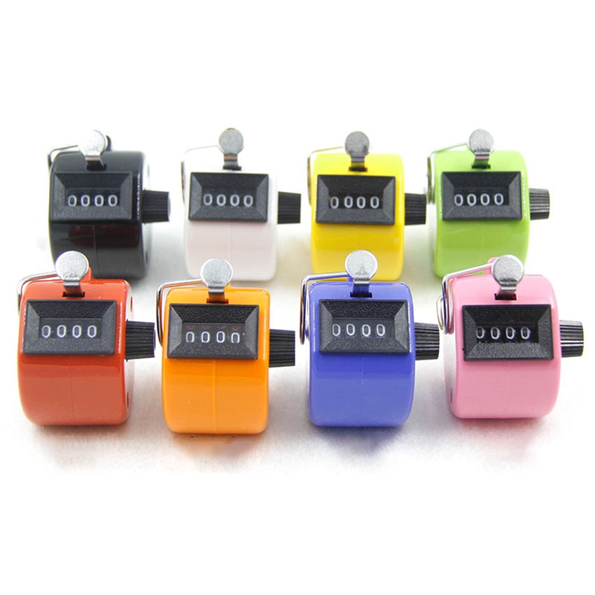 Mechanical Digit Number Counters Plastic Shell Hand Finger Display Manual Counting Tally Clicker Timer Soccer Golf Counter