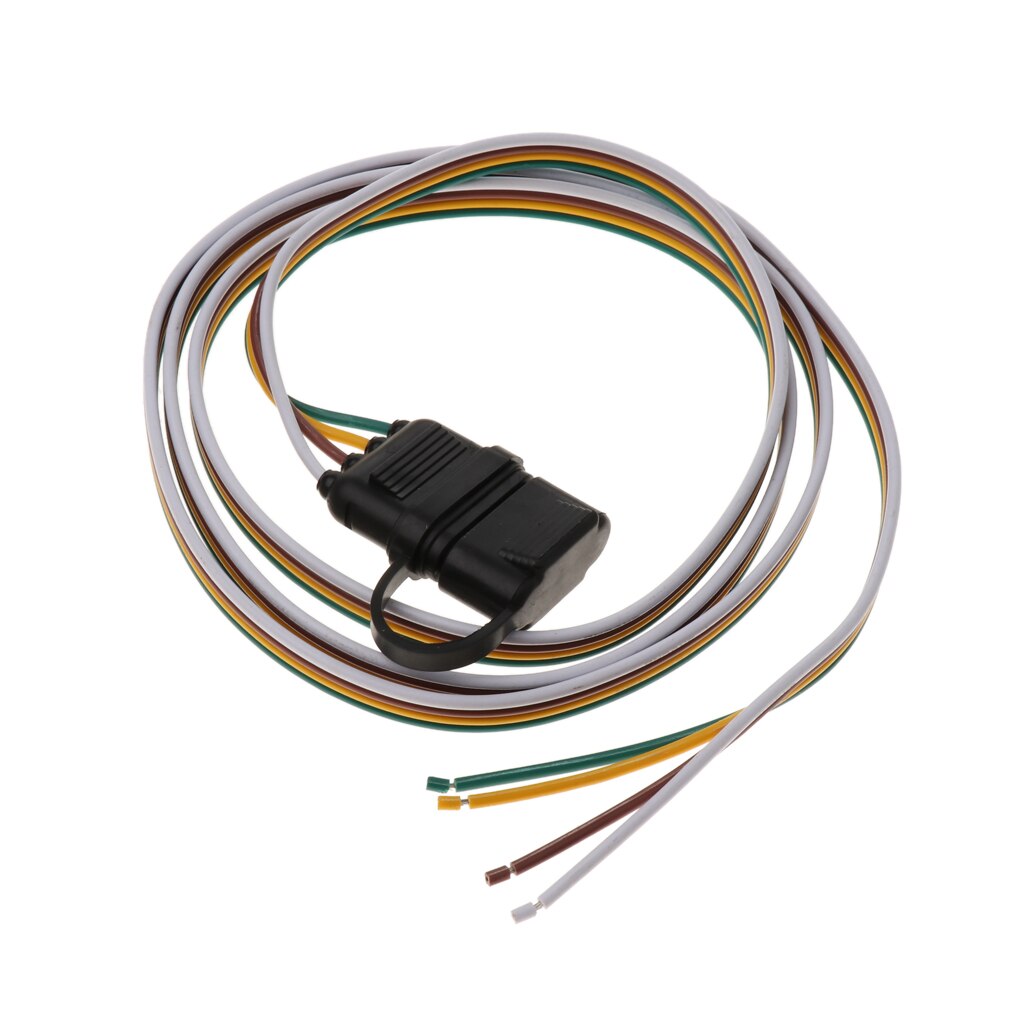 152cm 4 Pin RV Trailer Wiring Plug Adapter Flat Wire Connector