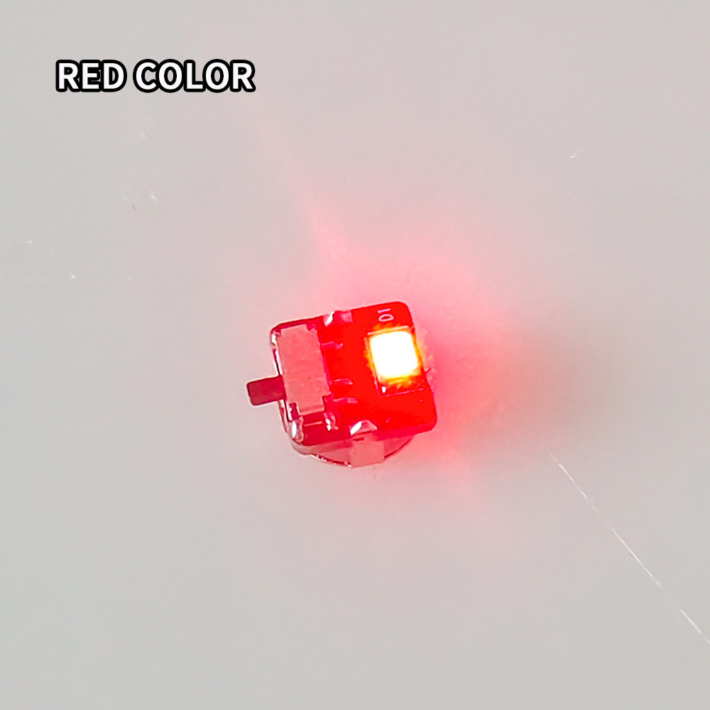 1 st mini superljusbrytare kontrolllampa led enstaka lampor modell gör-det-själv trådlös belysningsmaterial diorama kit: Grön