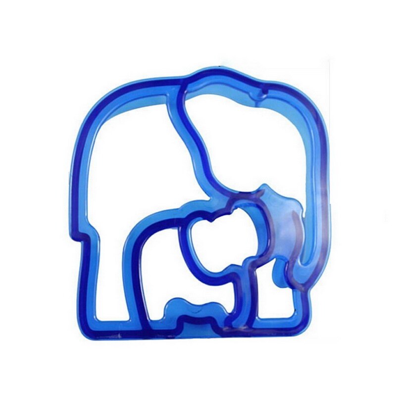 Kindersandwichmesset, roestvrijstalen mal in de vorm van een dinosaurusster in de vorm van een hart, mal voor het maken van cartoons, kunststof snijmal: Olifant