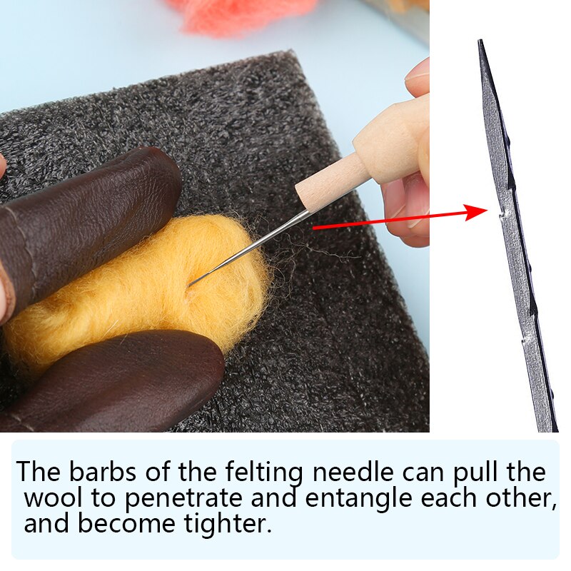 30 PCS Needle Felting Starter Kit Felting Needles Felt Diy Package Wool Felt Needle Felt for Felting with Bottle