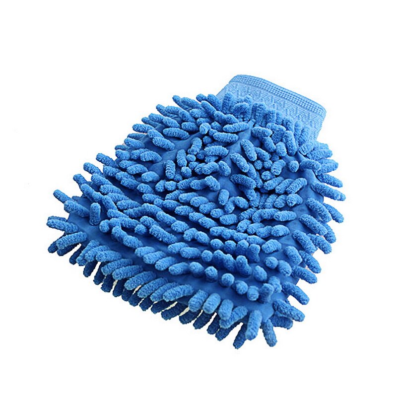 Dust wiper microfiber chenille car wash glove car wipe glove clean glove dust cover Car Ultrafine Fiber Cleaning Glove Car: blue