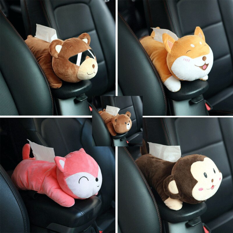 FAROOT adorable Animal caja de pañuelos de tela cubierta servilleta caso Mesa hogar coche Sala oficina pañuelos