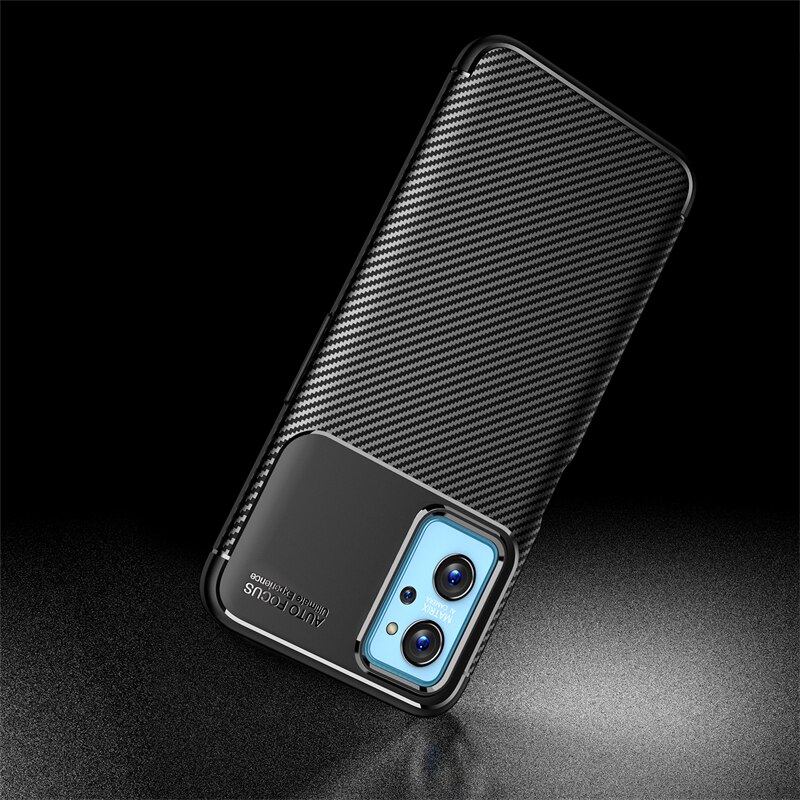 Voor Realme 9 Pro Case Armor Silicone Fiber Rubber Carbon Beschermhoes Voor Realme 9 Pro Cover Voor Realme 9 pro Plus Realme 9i