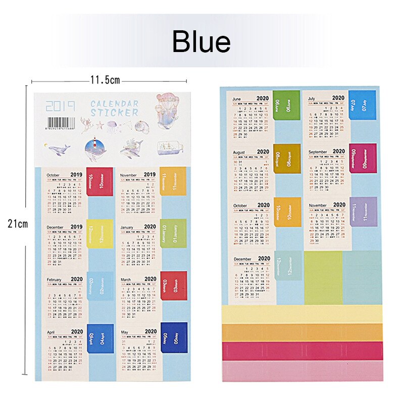 Kalender Stickers Index Bladwijzer Planner Bullet Journal Accessoires Decoratieve Stickers Label Kalender Briefpapier 2pcs: D