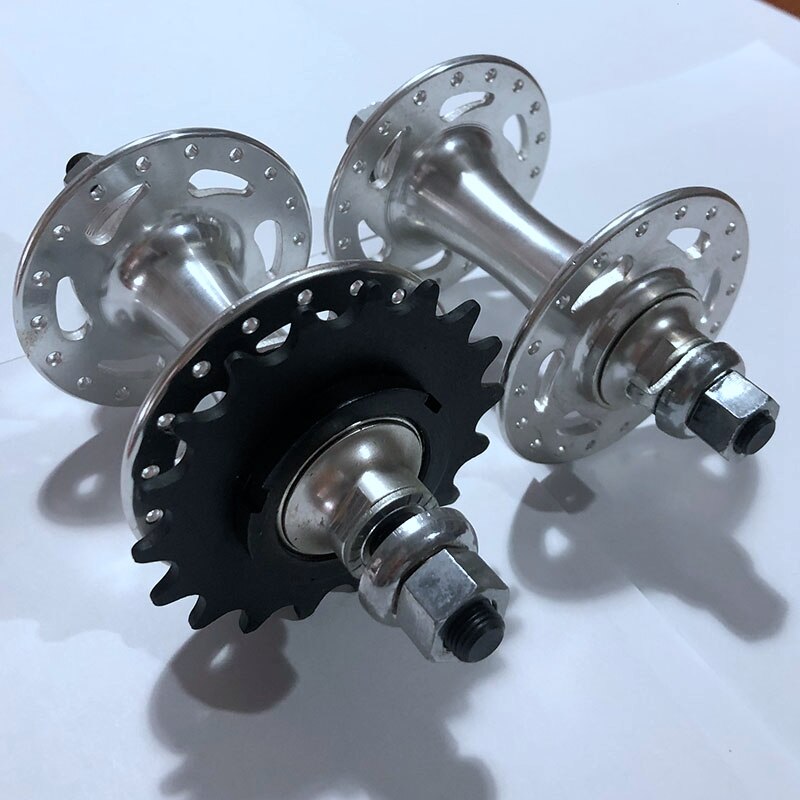36 Holes Aluminum Alloy Front Rear Hubs Action Bicycle Fixed Gear Bike Single Speed with Fixed Flywheel,Front 100mm