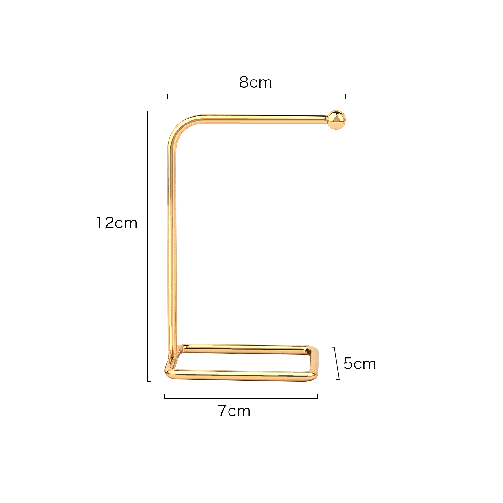 Organisateur de bijoux Support en bois Bracelet boucle d'oreille Support d'affichage décoration Support boucle d'oreille Support affichage décoration Rack petit: Or