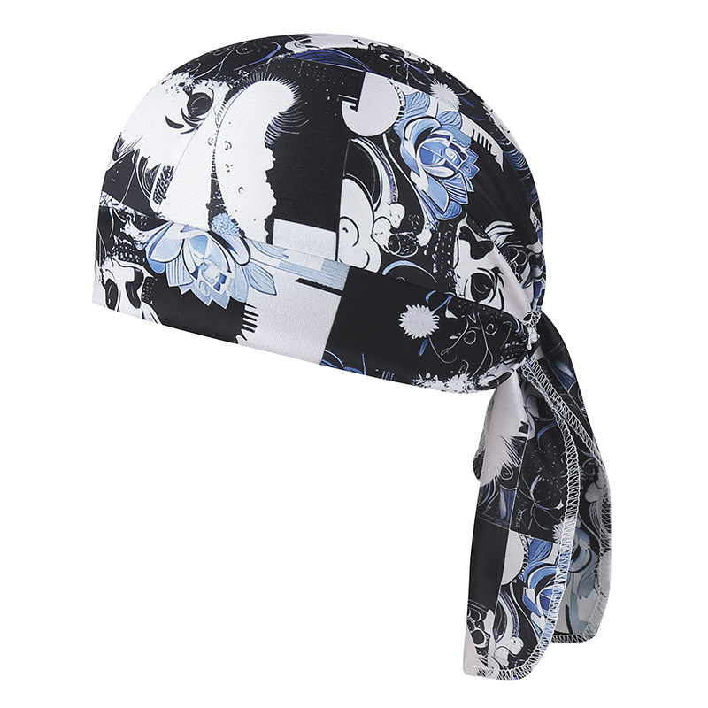 Camouflage Headband Bandana Handkerchief Head Man Pirate Hat Cycling Hood Sun Protection Sports Breathable Printed Headscarf: Beige