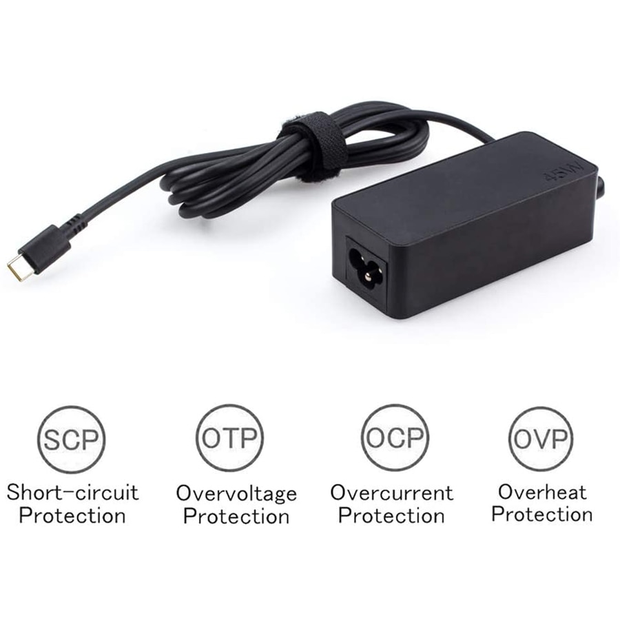 USB-C AC Charger for Lenovo ThinkPad T480 T480S X280 T590 L390 Lenovo Chromebook C330 S330 100e 300e Laptop Power Adapter Cord