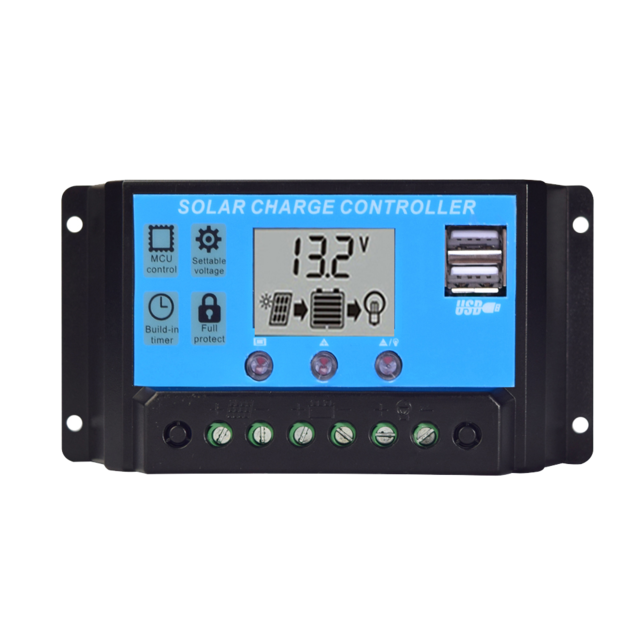 solar panel kit 12v battery charger car RV boat caravan camper Monocrystalline Solar Cell transparent waterproof 10A controller: 10A controller