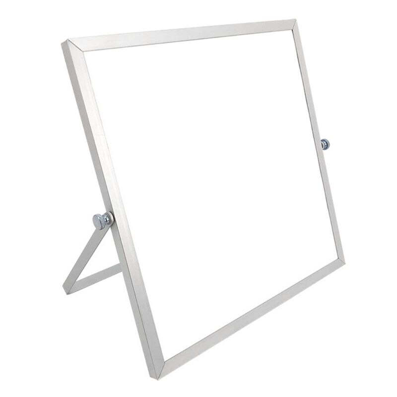 Magnetisk sletbar whiteboard desktop dobbeltsidet opslagstavle stativ mini staffel  h3ca