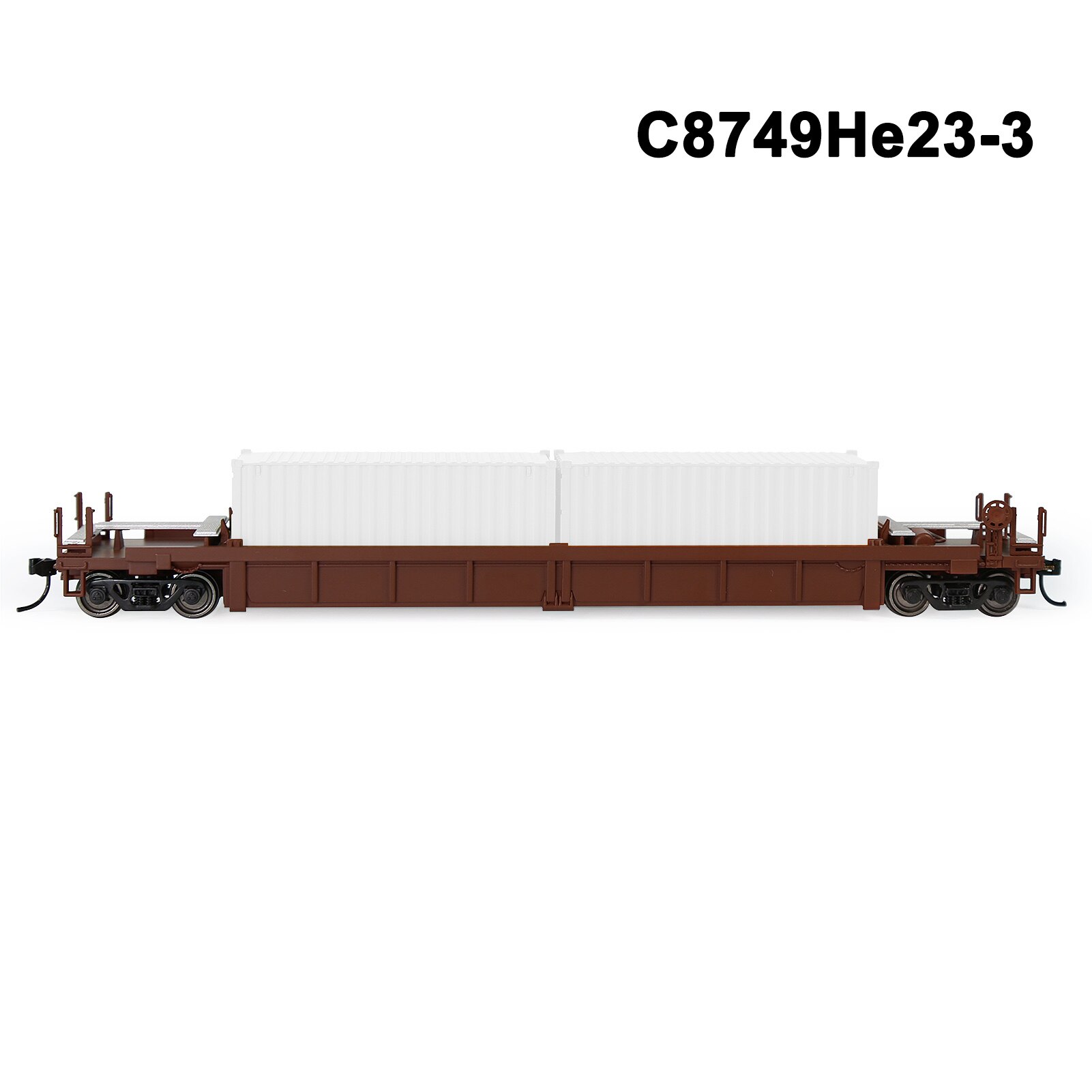 1 Set HO Scale 1:87 Well Car with 40' 20' Container Model Railway Wagons Model Train Freight Car C8749: C8749He23-3