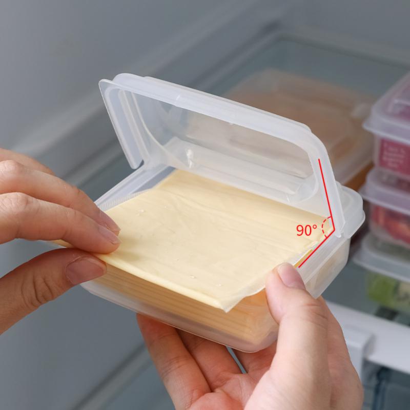 Transparent Cheese Slice Storage Box Fridge Butter Container Portable Refrigerator Fruit Vegetable Fresh-keeping Organizer Case