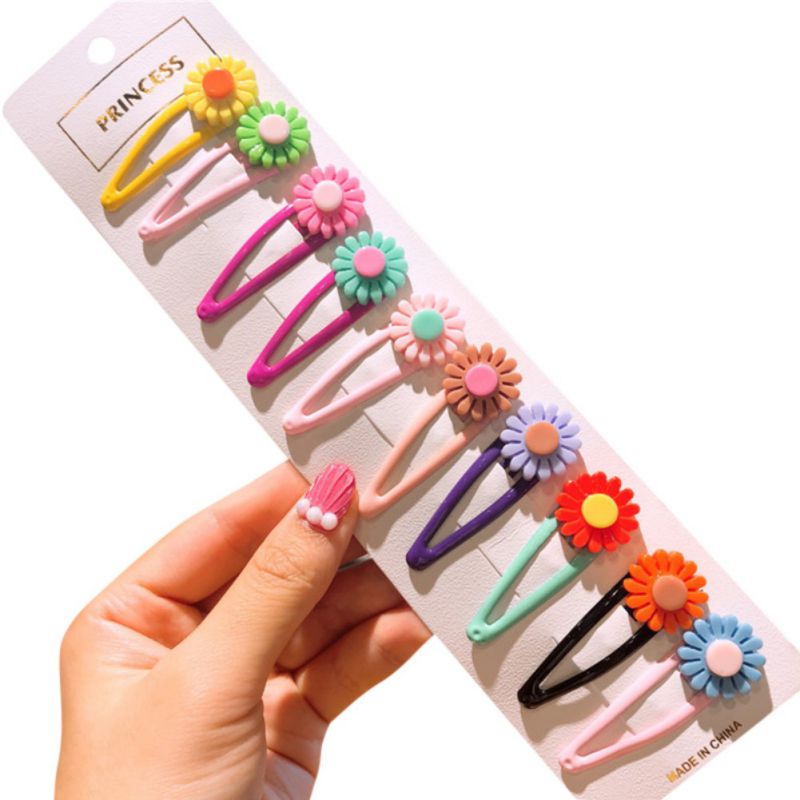 10 stks/partij Mode Baby Meisje Mini Chiffon Bloemen Hair Clips Zoete Meisjes Haarspelden Voor Kinderen Haar Accessoires