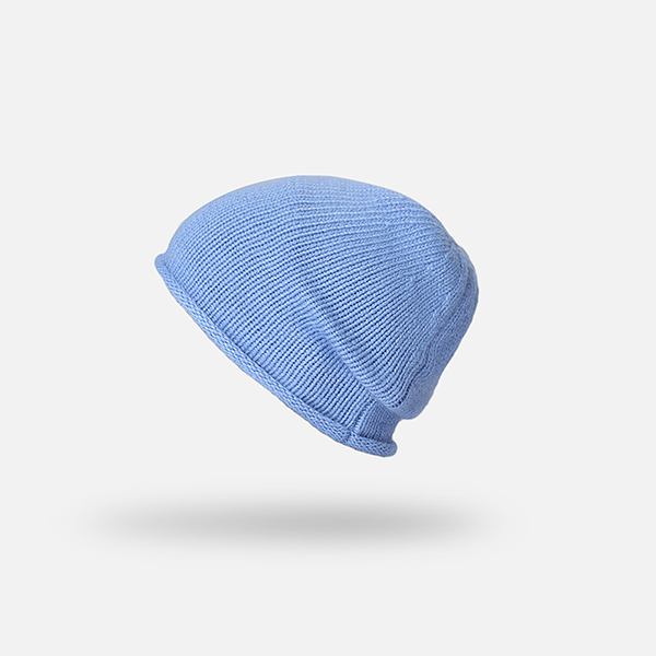 Niños sombrero nuevos niños bebé gorros calientes niños niñas invierno gorro tejido de lana sombrero de otoño bebé Unisex de la gota gorra: Blue