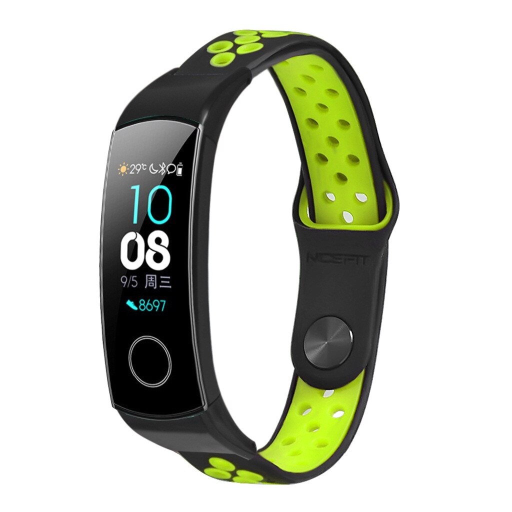 Ouhaobin Uhr Band Handgelenk Gurt für Huawei Honor Band 5/4 Ersatz Sport Textur Weiche Silikon Armbinde