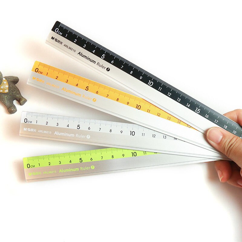 scale ruler mapping measurement of office stationery 15/20/30CM Aluminium alloy ruler steel cutting ruler