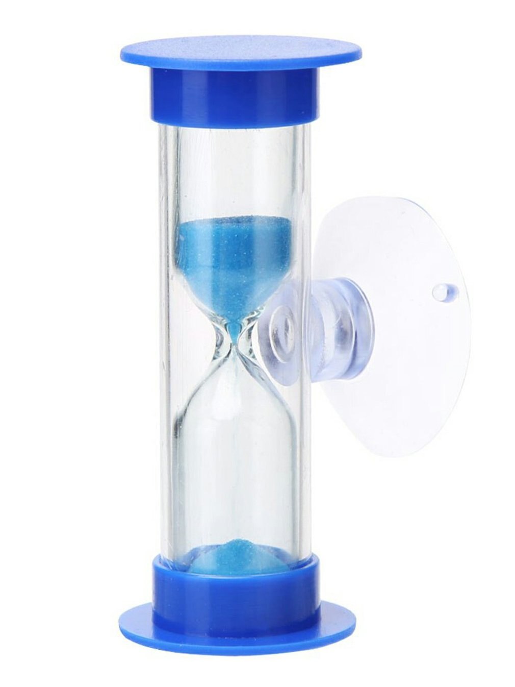 3 Min Mini Hourglass for Shower / Kids Teeth Brushing Timer with Suction Cup Lead-free Time Hourglass Thermometer Clock Watches: Blue