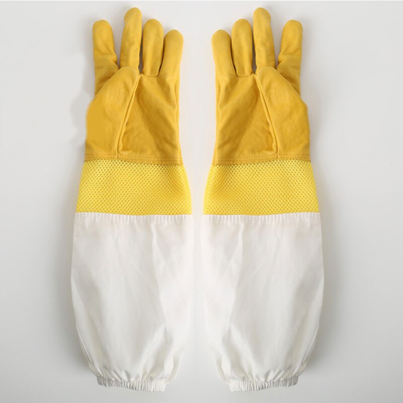 Biene Fang Anti-biene Handschuhe Polyester Und Baumwolle Handschuhe Garten Liefert Professionelle Belüfteten Ärmeln Anti-biene Handschuhe