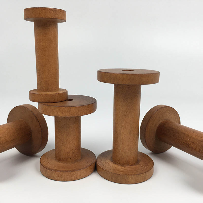 20-100pcs Brown Big Wood Empty Spools Bobbin for Sewing Ribbons Twine Wood Home DIY Tool Thread Wire Lace Spool Supply