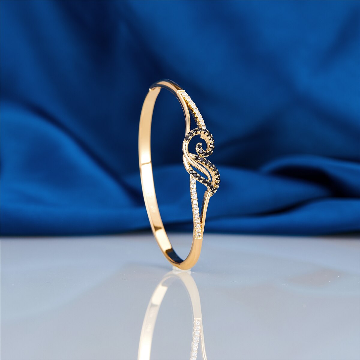 2021 feb nova pulseiras de cobre natural feminino bangles padrão flor preto branco casamento luxo fino clássico jewellry