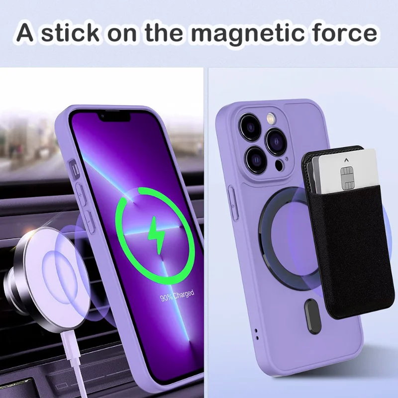 Uniwersalny pierścień magnetyczny z adapterem do bezprzewodowego ładowania Magsafe Akcesoria do iPhone'a 14/13/12 Pro Max Galaxy Steel Ring