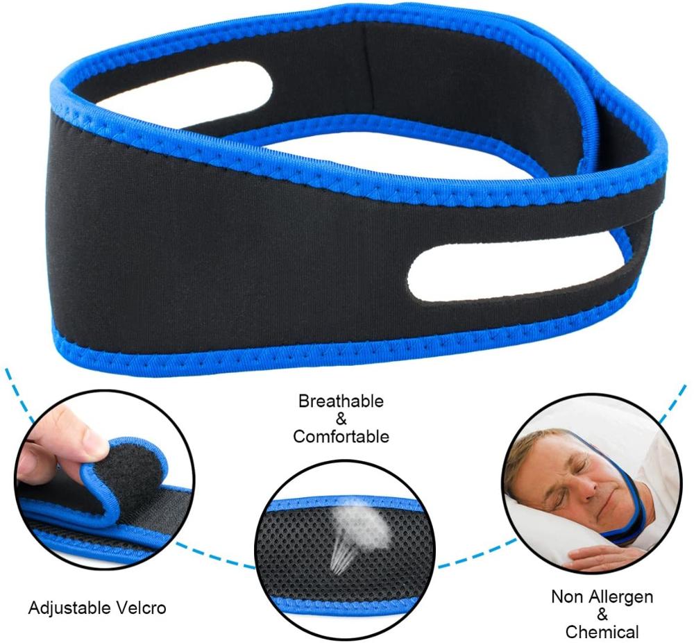 Anti Snoring Chin Strap Ajustable Stop Snoring Solution sleep care tools from snoring Sleepx apnea chin support straps for night