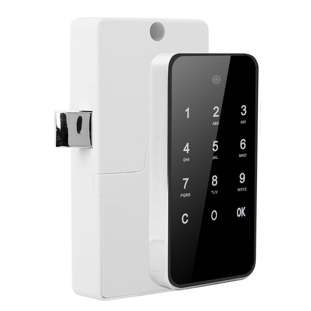 Electronic Password Lock Smart Keyless Digital Touch Screen for File Cabinet Locker Sauna: silver