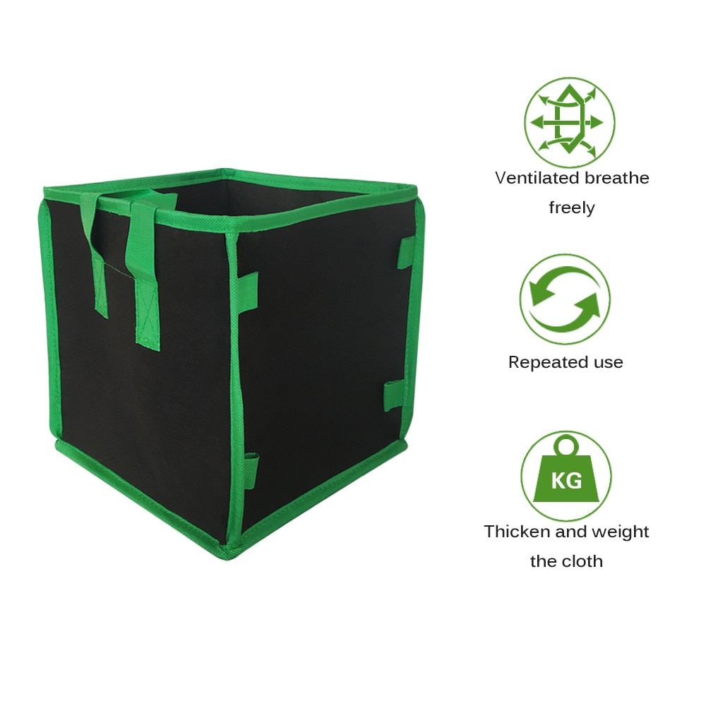 Square Potato Grow bag Nursery tomato plant DIY potato Planting bucket felt grow flower fabric grow pot Non-woven seedling bag